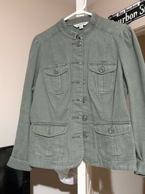 St. John's Bay Sage Green Military-Style Utility Jacket